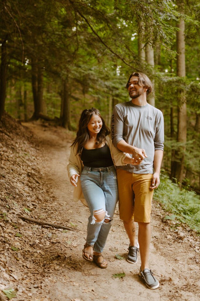summer engagement photos locations in Michigan